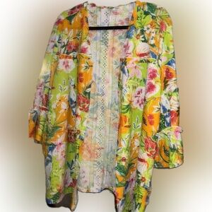 Cato Multicolor Floral Kimono